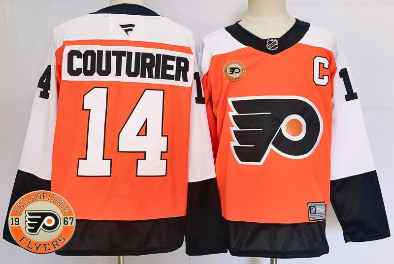 Men Philadelphia Flyers #14 Couturier Orange Fanatics 2025 NHL Jersey style 1->philadelphia flyers->NHL Jersey